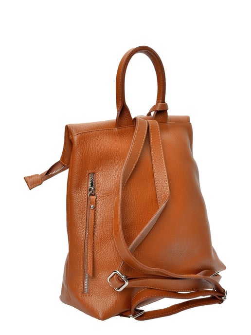 Luisa Vannini Brown Rundleer Tas - Image 2