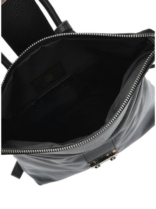 Luisa Vannini Zwart Rundleer Tas - Image 4