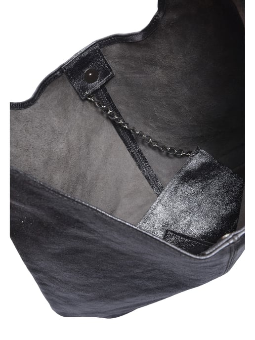 Luisa Vannini Grijs Rundleer Tas - Image 4