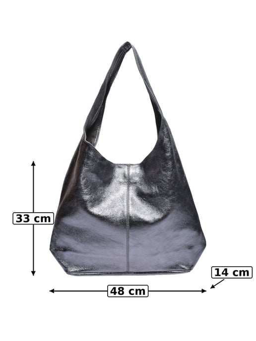 Luisa Vannini Grijs Rundleer Tas - Image 5