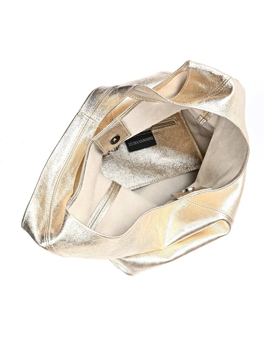 Luisa Vannini Goud Rundleer Tas - Image 4