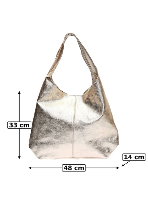Luisa Vannini Goud Rundleer Tas - Image 6