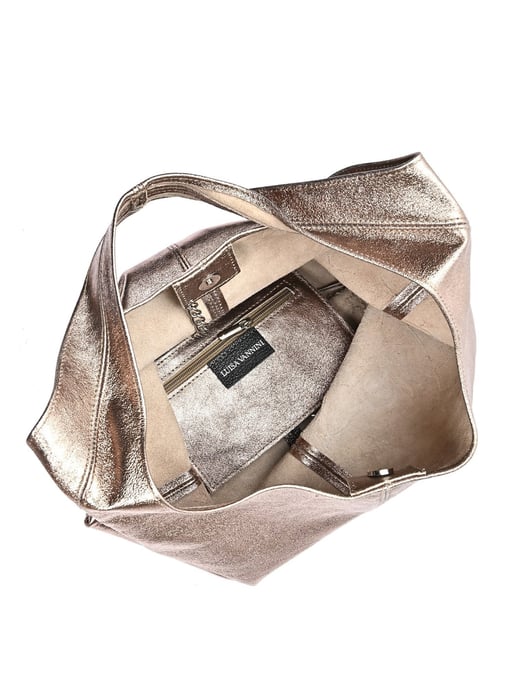 Luisa Vannini Brons Rundleer Tas - Image 4
