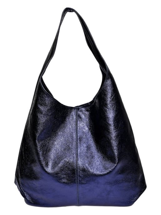 Luisa Vannini Blauw Rundleer Tas - Image 1