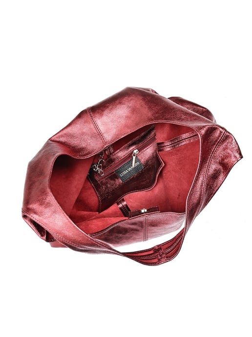 Luisa Vannini Rood Rundleer Tas - Image 4
