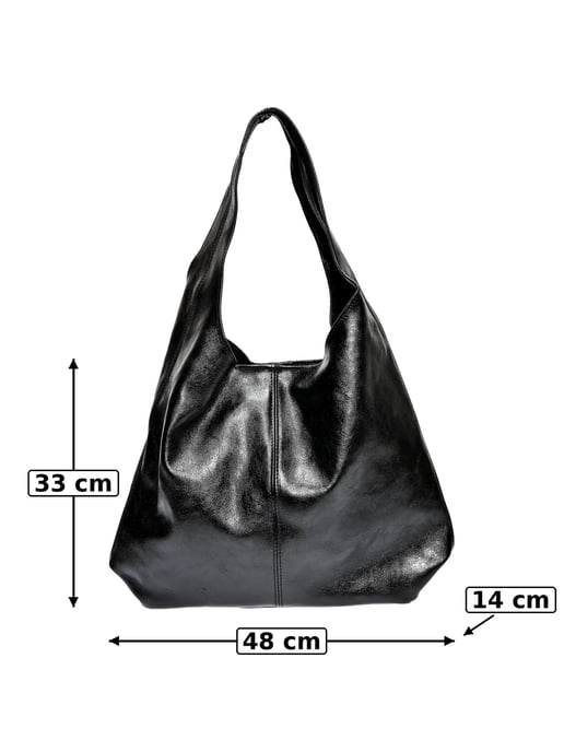 Luisa Vannini Zwart Rundleer Tas - Image 6