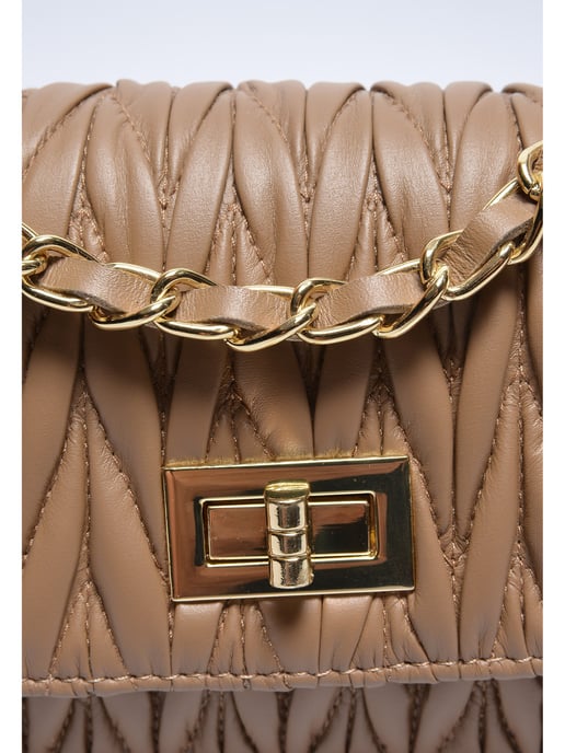 Luisa Vannini Beige Rundleer Tas - Image 3