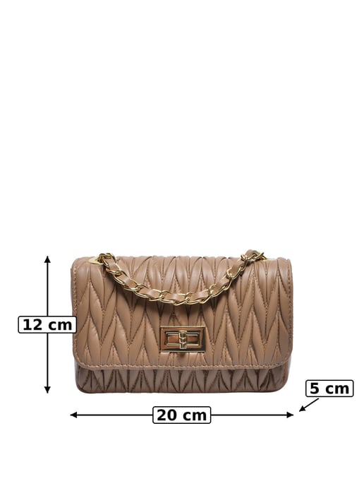 Luisa Vannini Beige Rundleer Tas - Image 5