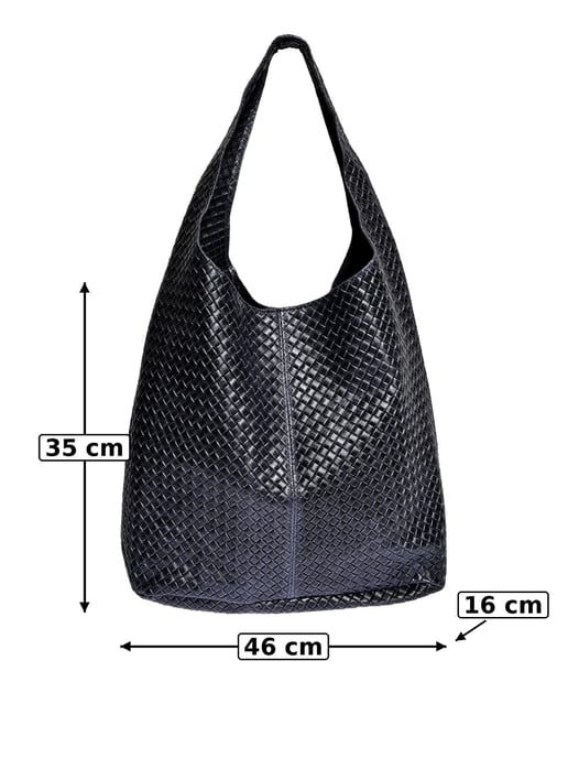 Luisa Vannini Blauw Rundleer Tas - Image 6