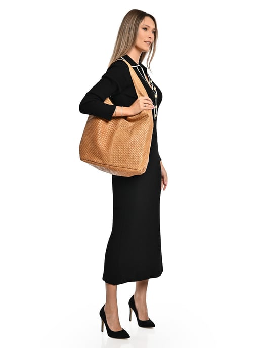 Luisa Vannini Brown Rundleer Tas - Image 5