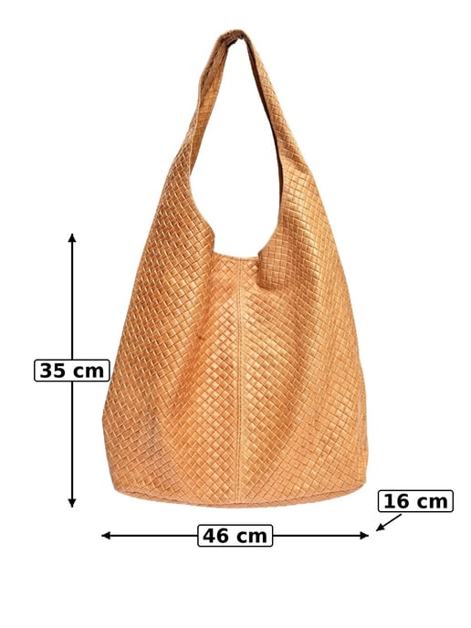 Luisa Vannini Brown Rundleer Tas - Image 6
