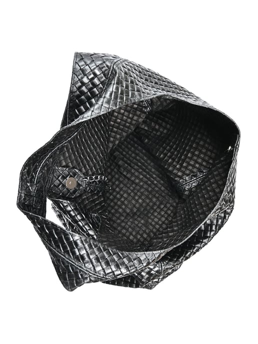 Luisa Vannini Zwart Rundleer Tas - Image 4