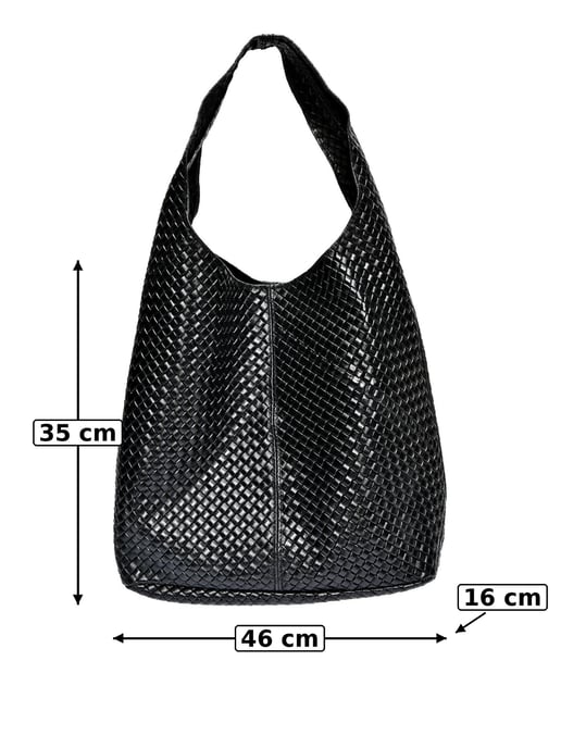 Luisa Vannini Zwart Rundleer Tas - Image 6