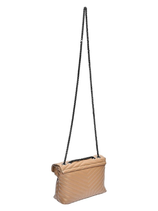 Luisa Vannini Beige Rundleer Tas - Image 2