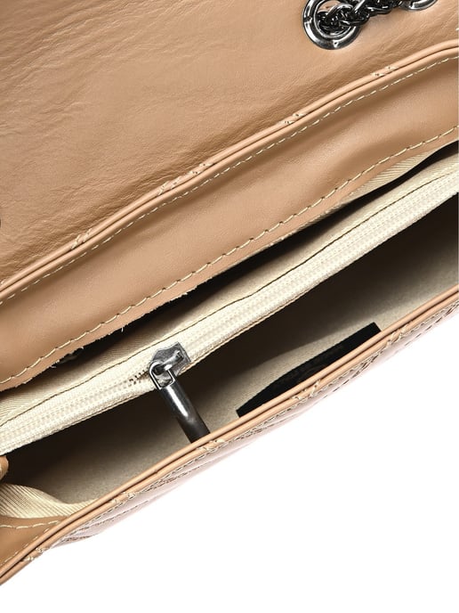 Luisa Vannini Beige Rundleer Tas - Image 4