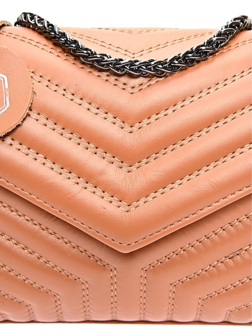 Luisa Vannini Brown Rundleer Tas - Image 3