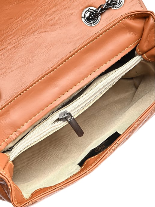 Luisa Vannini Brown Rundleer Tas - Image 4