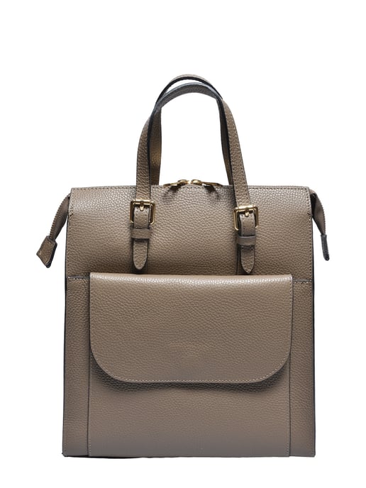 Luisa Vannini Beige Rundleer Tas - Image 1