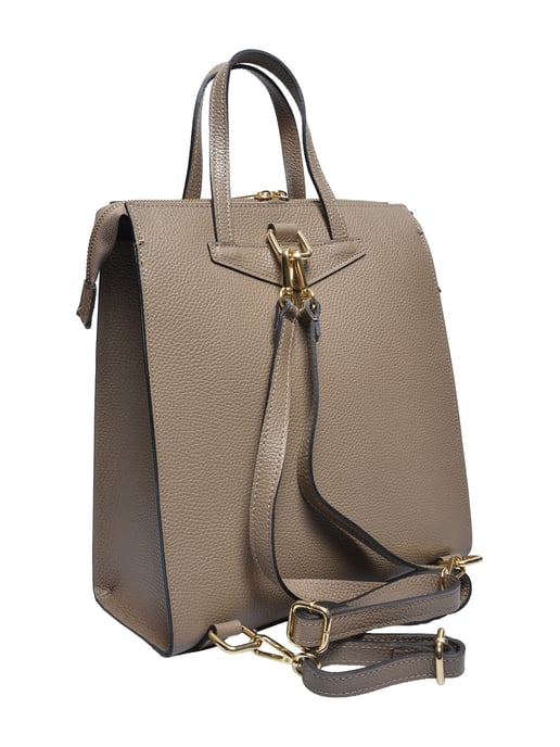 Luisa Vannini Beige Rundleer Tas - Image 2