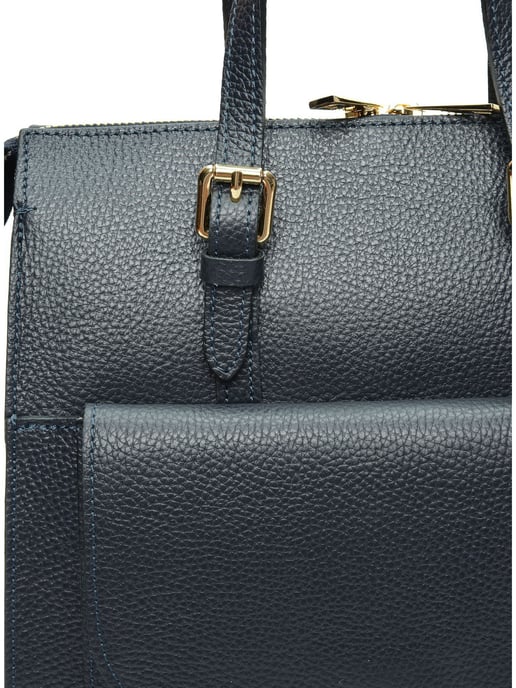 Luisa Vannini Blauw Rundleer Tas - Image 3
