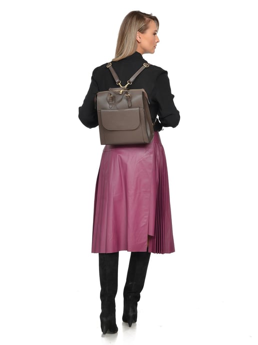 Luisa Vannini Bordeauxrood Rundleer Tas - Image 5