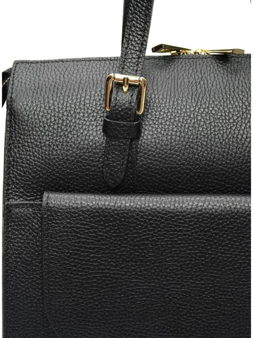 Luisa Vannini Zwart Rundleer Tas - Image 3