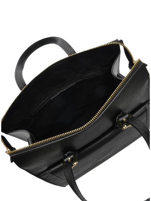 Luisa Vannini Zwart Rundleer Tas - Image 4
