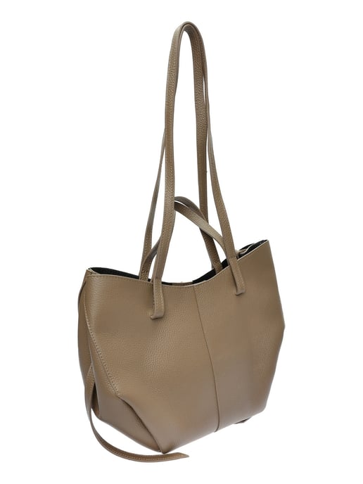 Luisa Vannini Beige Rundleer Tas - Image 2