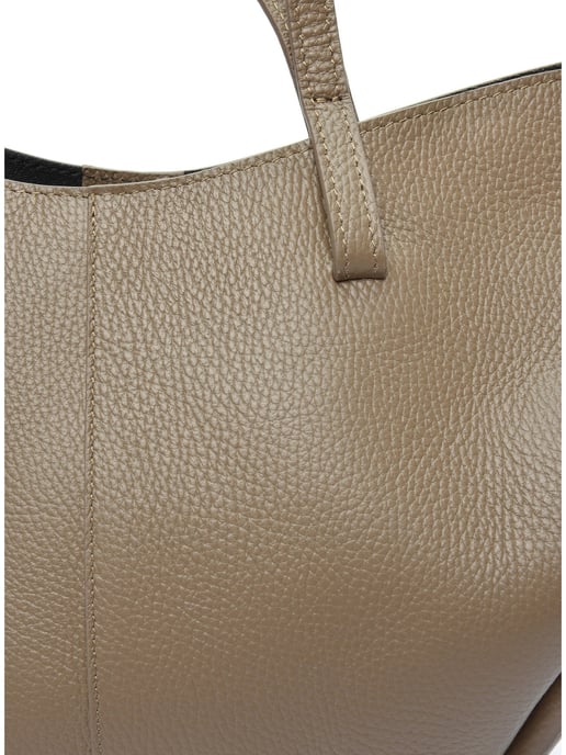 Luisa Vannini Beige Rundleer Tas - Image 3