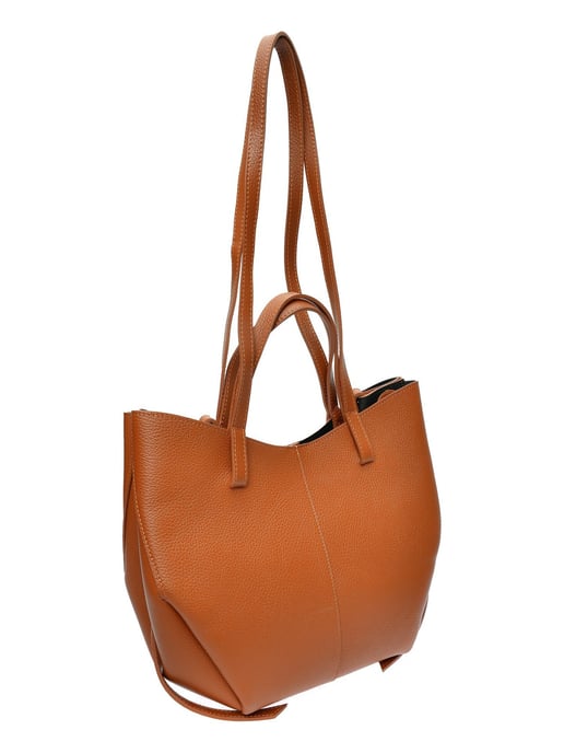 Luisa Vannini Brown Rundleer Tas - Image 2