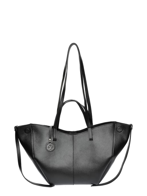 Luisa Vannini Zwart Rundleer Tas - Image 1