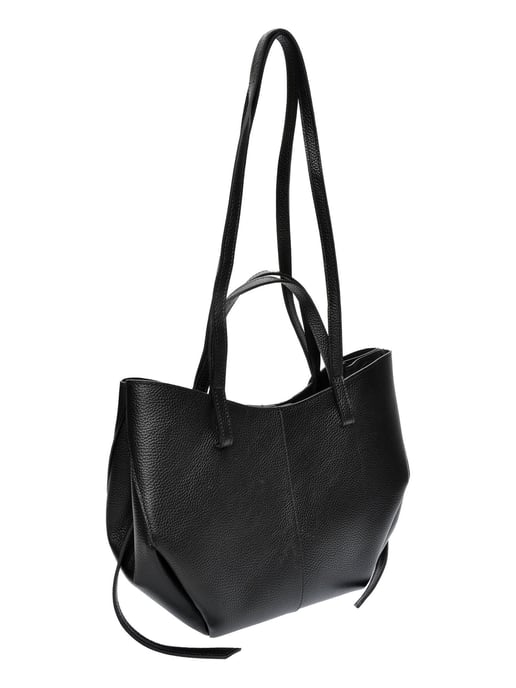Luisa Vannini Zwart Rundleer Tas - Image 2