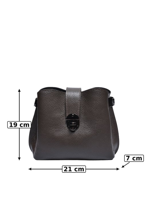 Luisa Vannini Bordeauxrood Rundleer Tas - Image 5