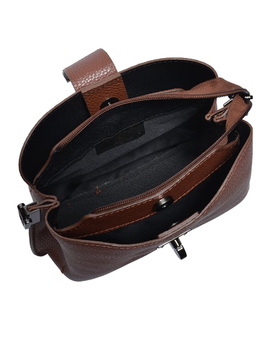 Luisa Vannini Bordeauxrood Rundleer Tas - Image 4