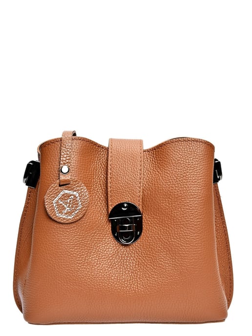 Luisa Vannini Brown Rundleer Tas - Image 1