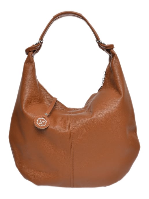 Luisa Vannini Brown Rundleer Tas - Image 1