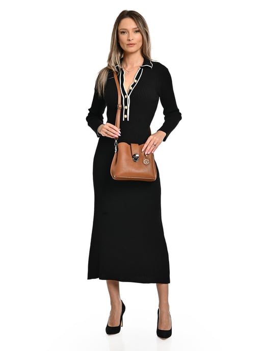 Luisa Vannini Brown Rundleer Tas - Image 5