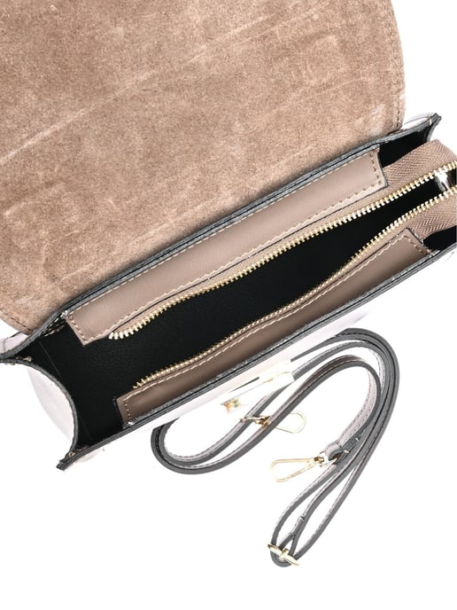 Luisa Vannini Beige Rundleer Tas - Image 4