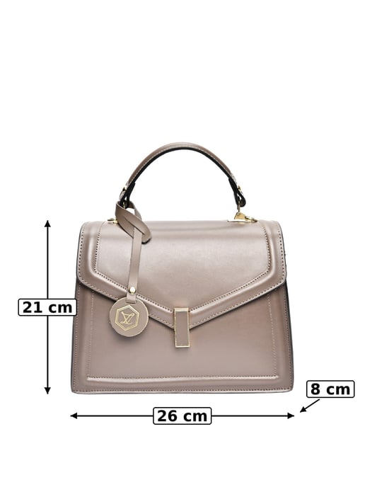 Luisa Vannini Beige Rundleer Tas - Image 6