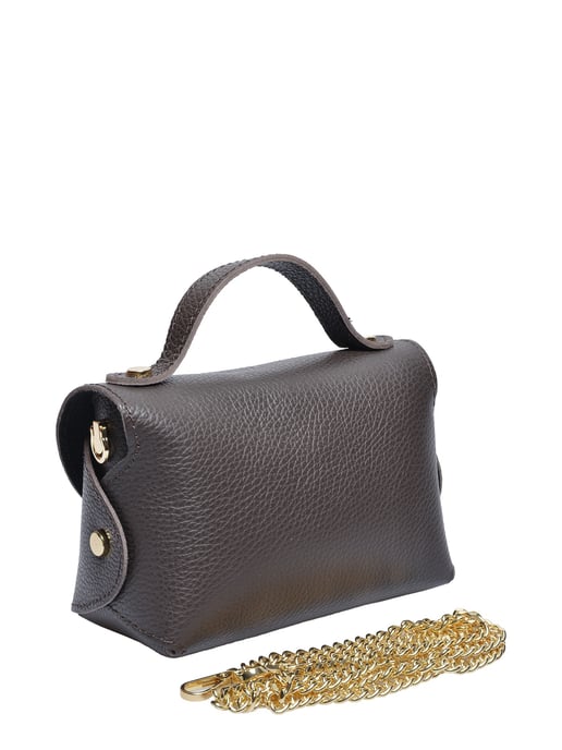 Anna Luchini Chestnut Brown Cowhide Leather Bag - Image 2