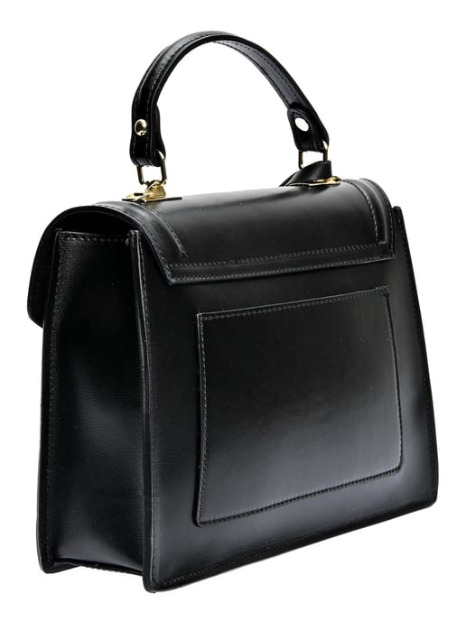 Luisa Vannini Zwart Rundleer Tas - Image 2