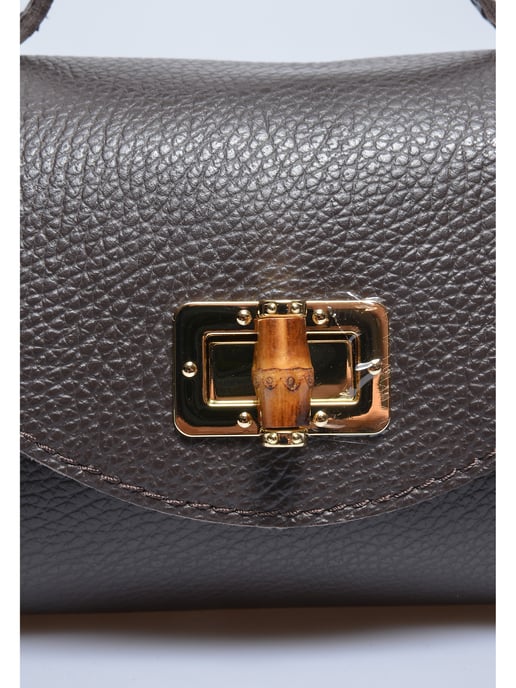 Anna Luchini Chestnut Brown Cowhide Leather Bag - Image 3