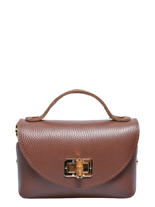 Anna Luchini Chestnut Brown Cowhide Leather Bag - Image 1