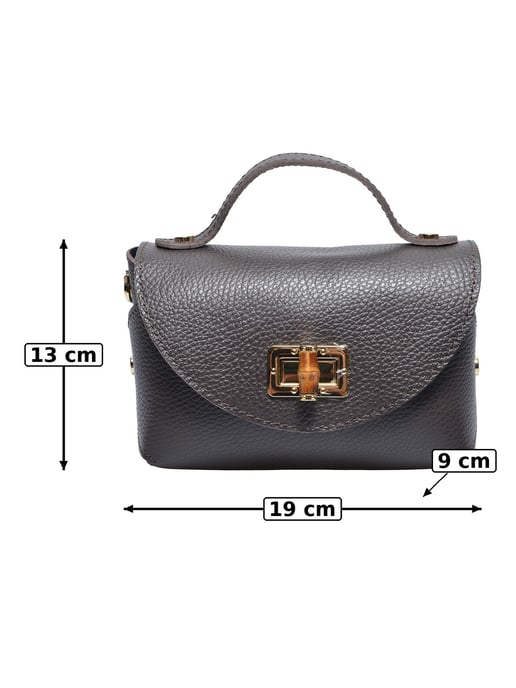 Anna Luchini Chestnut Brown Cowhide Leather Bag - Image 5