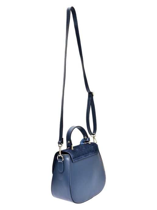 Luisa Vannini Blauw Rundleer Tas - Image 2