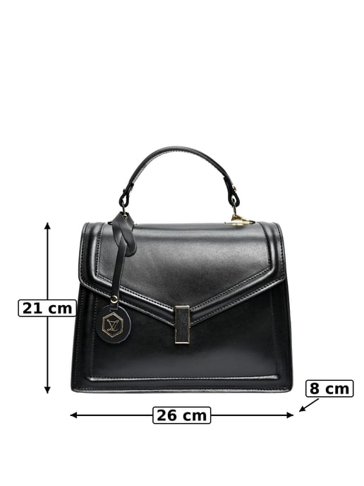 Luisa Vannini Zwart Rundleer Tas - Image 6