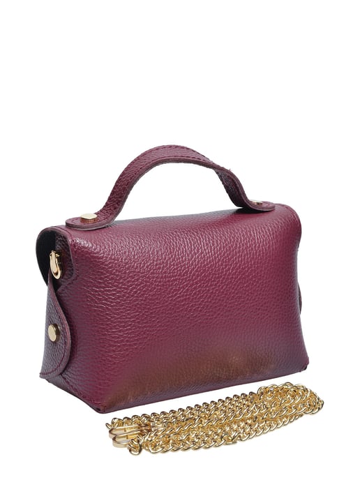 Anna Luchini Burgundy Calfskin Bag - Image 2