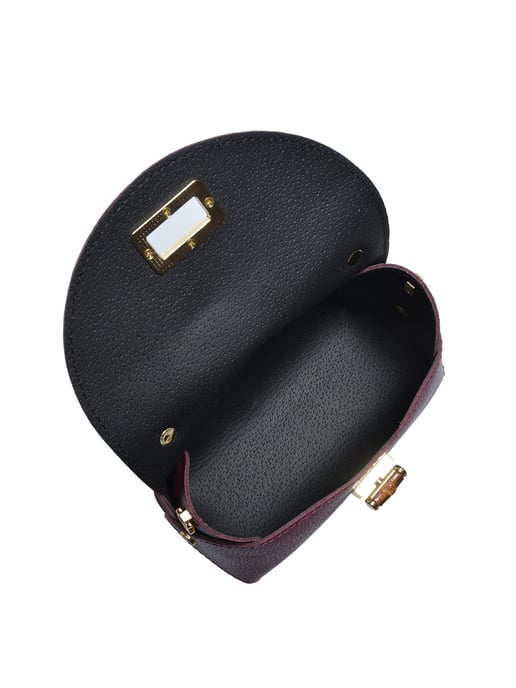 Anna Luchini Burgundy Calfskin Bag - Image 4
