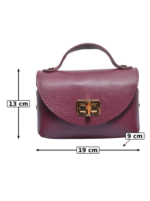 Anna Luchini Burgundy Calfskin Bag - Image 5