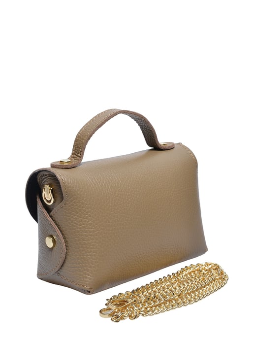 Anna Luchini Beige Cowhide Leather Bag - Image 2